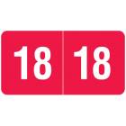 2018 Year Labels - Smead Compatible - Size 1/2"H x 1"W