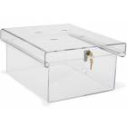 X-Large Clear Acrylic Refrigerator Lock Box with Key Lock