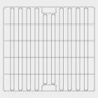 Belintra 1903100047 Perfo-Safe® Dina Wire Shelf for Double DIN Closed Stericart - 25" L x 25.59" W (Please Note: This Image is a Sketch/Illustration and not the Actual Product)
