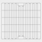 Belintra 1903100047E Perfo-Safe® 304 Stainless-Steel Wire Shelf for Double DIN Closed Stericart, 25" L x 25.59" W - Per Each (This Image is a Sketch/Illustration and not the Actual Product)