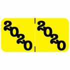 2020 Year Labels - YPYM Jeter Compatible - Size 3/4" H x 1 1/2" W - Orange Label