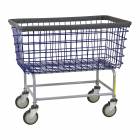 R&B Wire 201GHB Mega Capacity Wire Laundry Cart - Blue Basket, Gray Base