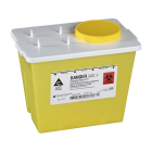 Bemis Health Care 202040 2-Gallon Chemotherapy Sharps Container with Gasketed Screw Cap Lid - Yellow