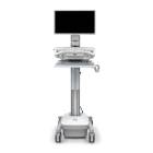 Capsa 207237 Trio™ LT Mobile Computing Workstation with Manual Lift - Front View (Monitor, Keyboard, and Mouse are Not Included)