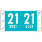 2021 Year Labels - Col'R'Tab Compatible - Size 3/4" H x 1 1/2" W