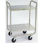 Lakeside Stainless Steel Tubular Utility Cart - 2 Shelves - Medium Duty 500 lbs Capacity