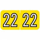 2022 Year Labels - Barkley Compatible - Size 3/4" H x 1 1/2" W