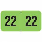 2022 Year Labels - PMA Fluorescent Green - Size 3/4" H x 1 1/2" W