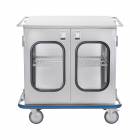 Blickman Stainless Steel Multi-Purpose Case Cart Model CCC2-19G - Double Glass Doors