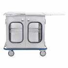 Blickman Stainless Steel Multi-Purpose Case Cart Model CCC2E-19G - Double Glass Doors & Extension Shelves