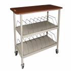 OmniMed 265214-BG Artisan Vertical Open Chart Rack - 16 Capacity, Cherry Top, Beige Frame