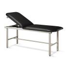 Clinton 3010-E Alpha Express Treatment Table with Adjustable Backrest - Black (Paper Roll is Not Included)