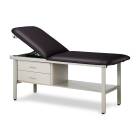 Clinton 3013-E Alpha Express Treatment Table with Adjustable Backrest and Drawers - Black (Paper Roll is Not Included)