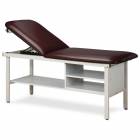 Clinton Model 3030 Alpha Series Treatment Table with Adjustable Backrest & Shelving