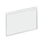 OmniMed 304090 Clear Acrylic Wall Mounted Horizontal Sign Holder - Small, 8.5" W x 6.25" H