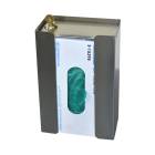 OmniMed 305307 Stainless Steel Wall Mounted Glove Box Holder with Lock - Single Capacity (The Glove Box is Not Included)