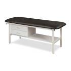 Clinton 3130-E Alpha Express Treatment Table with Flat Top and Drawers - Black (Paper Roll is Not Included)
