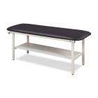 Clinton 3200-E Alpha Express Treatment Table with Flat Top and Full Shelf - Black (Paper Roll is Not Included)