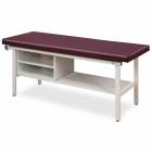 Clinton Model 3300 Flat Top Alpha-S Series Straight Line Treatment Table with Shelving