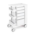 OmniMed 351003 Phlebotomy Cart with 5 Drawers and Key Lock