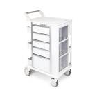 OmniMed 351010 Ergo Phlebotomy Cart with 5 Drawers and E-Lock
