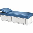 Clinton 3713-16 Upholstered Apron Recovery Couch with Double Drawer Storage & Adjustable Pillow Wedge Headrest