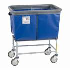 R&B Wire 466SOB/B Elevated Vinyl Basket Truck with Bumper, 6 Bushel - Blue