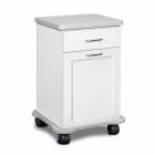Clinton 4910-C Fashion Finish Mobile Cart-Mate Cart with 1 Drawer and 1 Door in Arctic White Finish