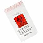 Biohazard Specimen Transport Bags 6" x 9" - Glue Seal with Document Pouch
