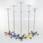 Chrome IV Pole with 5-Leg Color Coded Spider Base