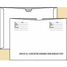 14 1/2" x 17 1/2" Open Top Negative Preserver - Brown Kraft - Standard Imprint
