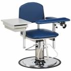 Clinton 6320 H Series Padded Blood Drawing Chair with Padded Flip Arm and Drawer