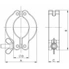 BrandTech Clamping Ring For Small Flange - Aluminum KF DN 20/25mm