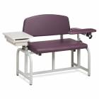 Lab X Series Bariatric Blood Drawing Chair with Padded Flip Arm and Drawer