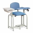 Lab X Series Extra-Tall Blood Drawing Chair with Padded Flip Arm and Drawer
