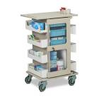 Clinton 67-117 ProVisions™ Point-of-Care Phlebotomy Cart - Flat Workstation Top (Supplies are not included.)