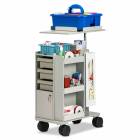 Clinton 67032 Phlebotomy Slimline Store & Go Cart (Tray pictured on top and all supplies shown not included)