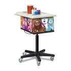 Clinton 67256 Pediatric Phlebotomy Cart - Totally Teddy Graphics (Items pictured on top not included)