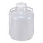 Globe Scientific 7260010 Diamond® RealSeal™ Wide Mouth, LDPE Round Carboy with Handles - 10 Liter