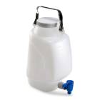 Globe Scientific 730005 Diamond® RealSeal™ PP Rectangular Carboy with Handle and Spigot - 5 Liter