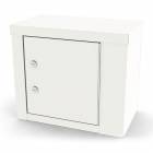 Model 7787 Small Painted Steel Narcotic Cabinet, Single Door, Double Locks, One Shelf - 12" H x 14.125" W x 8.125" D