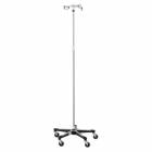 Blickman Model 7792 Stainless Steel IV Stand with 5-Leg, Twist Lock, & 2-Hook