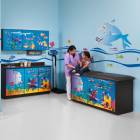 Clinton Model 7936-X Complete Ocean Commotion Pediatric Treatment Table with Adjustable Backrest & Cabinets