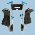 SchureMed 800-0284 Stirrup Wall Rack (Stirrups, Boot Pads, and Table Clamps shown are for display purposes only)
