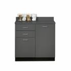 Clinton 8036 Classic Laminate 36" Wide Base Cabinet with 2 Doors and 2 Drawers, Slate Gray