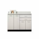 Clinton 8048 Classic Laminate 48" Wide Base Cabinet with 4 Doors and 2 Drawers, Gray