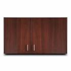 Clinton 8242 Classic Laminate Wall Cabinet with 2 Doors (Large Door on Right) - 42" W x 24" H, Dark Cherry