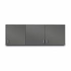 Clinton 8272 Classic Laminate Wall Cabinet with 3 Doors - 72" W x 24" H, Slate Gray