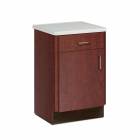 Clinton 8711-A Molded Top Bedside Cabinet with 1 Door and 1 Drawer - Dark Cherry 1DC