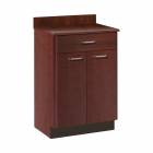 Clinton 8821 Treatment Cabinet with 1 Drawer and 2 Doors - Dark Cherry Countertop and Cabinet